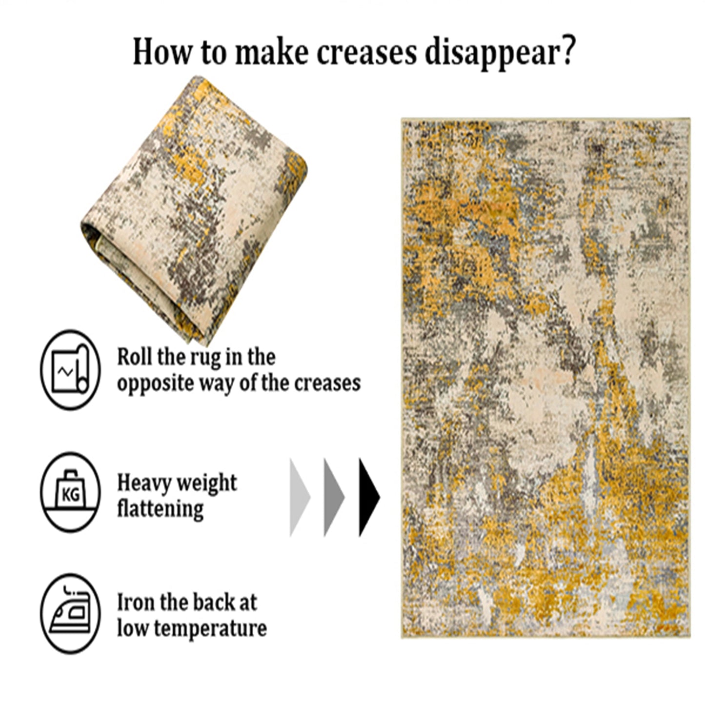CHAKME 8'x10' Abstract Area Rugs Machine Washable Non Slip Distressed Farmhouse Living Room Bedroom Dining Room Office Neutral Beige Brown Vintage Floor Carpet
