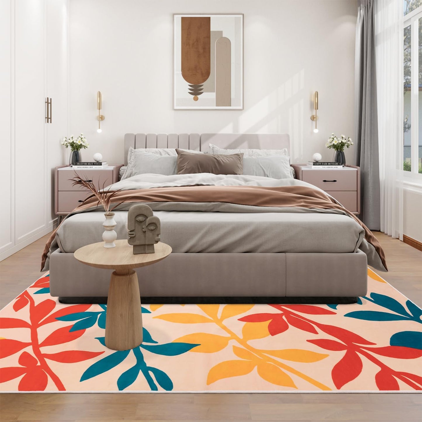 Floral Area Rugs Maple Leaf