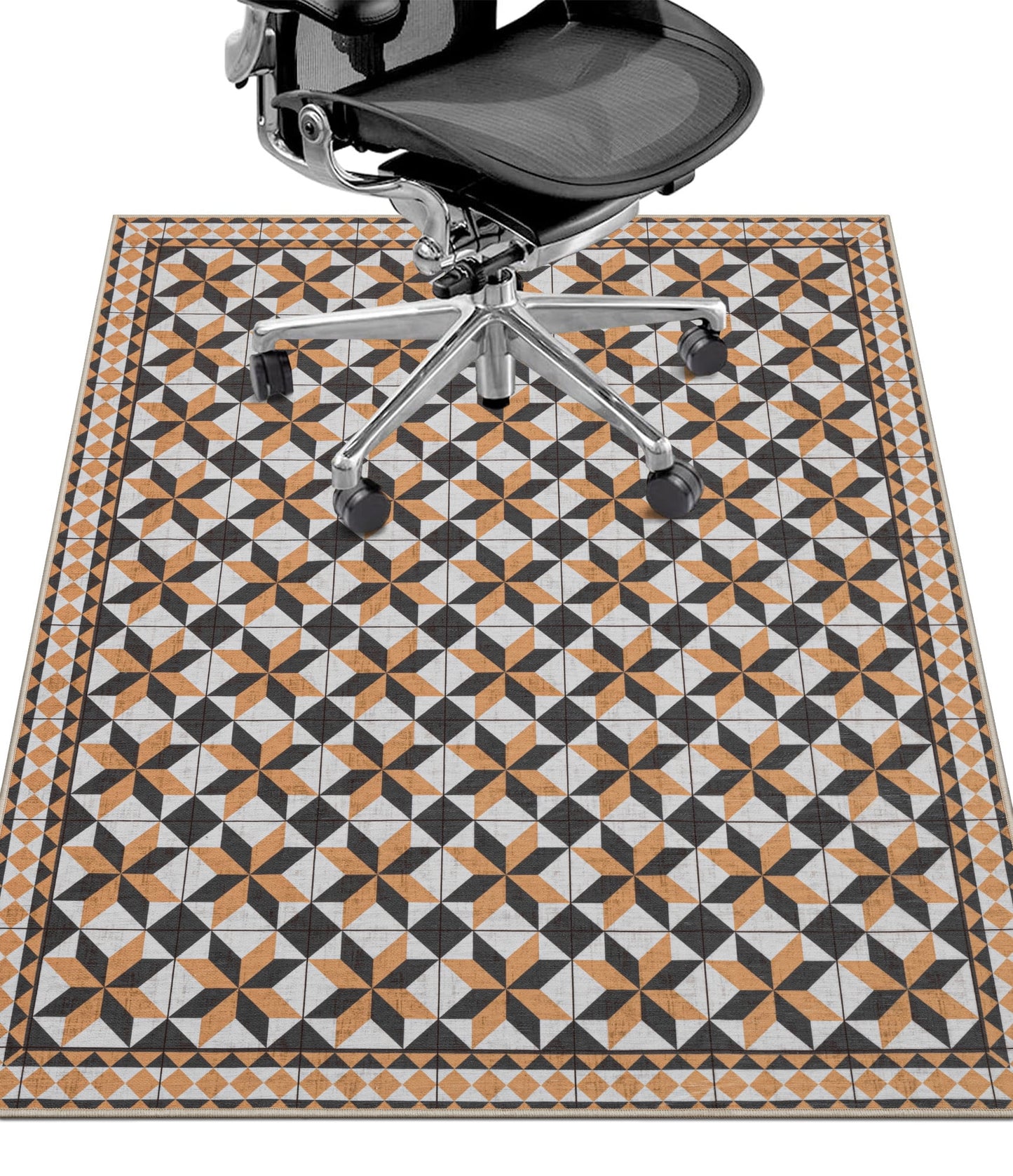 CHAKME 4'x6' Hardwood Floor Office Chair Mat Non Slip Washable Heavy Duty Desk Chair Floor Protector Low Pile Under Desk Rug Living Room Bedroom Home Office