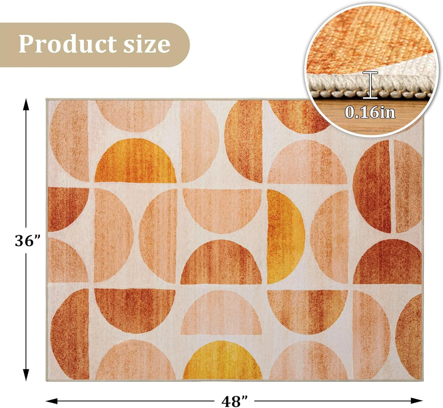 Office Chair Mat Orange Circle