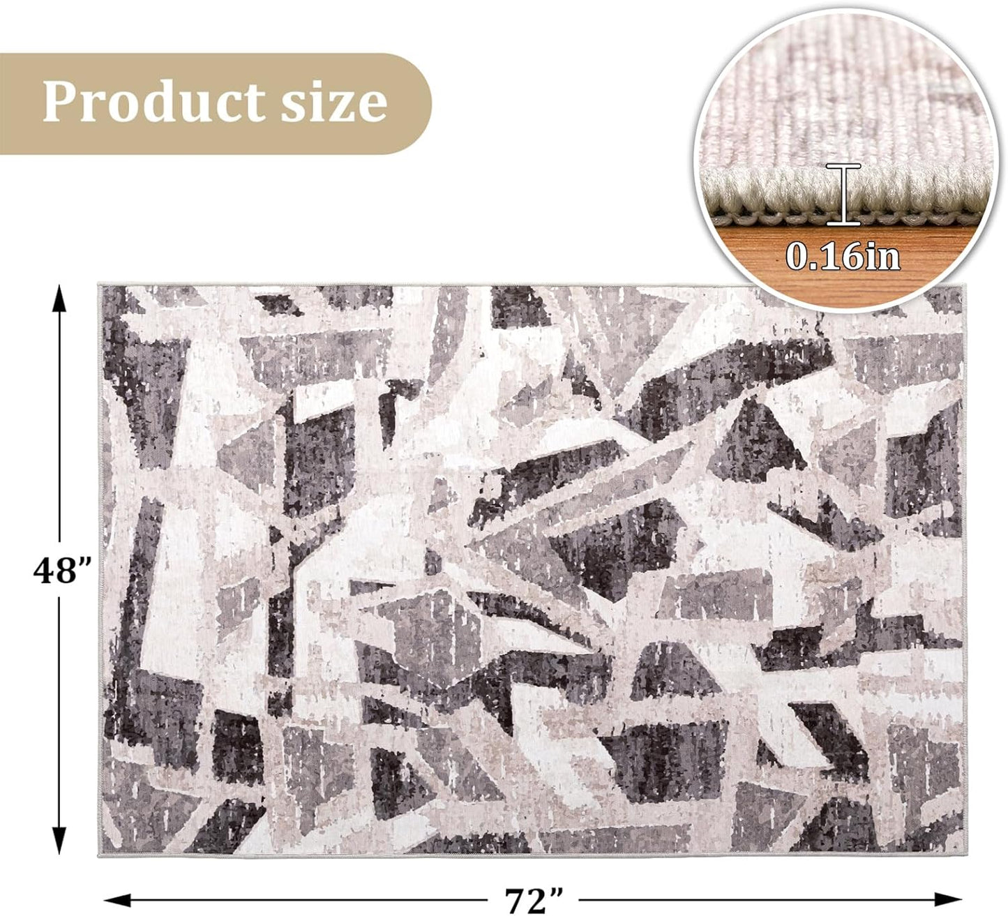 Office Chair Mat Grey Stone