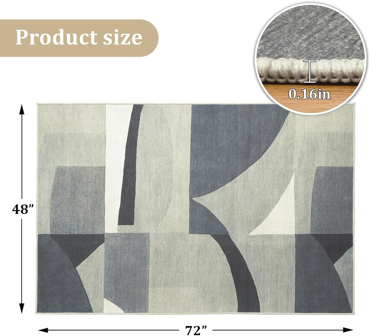 Office Chair Mat Grey Circle