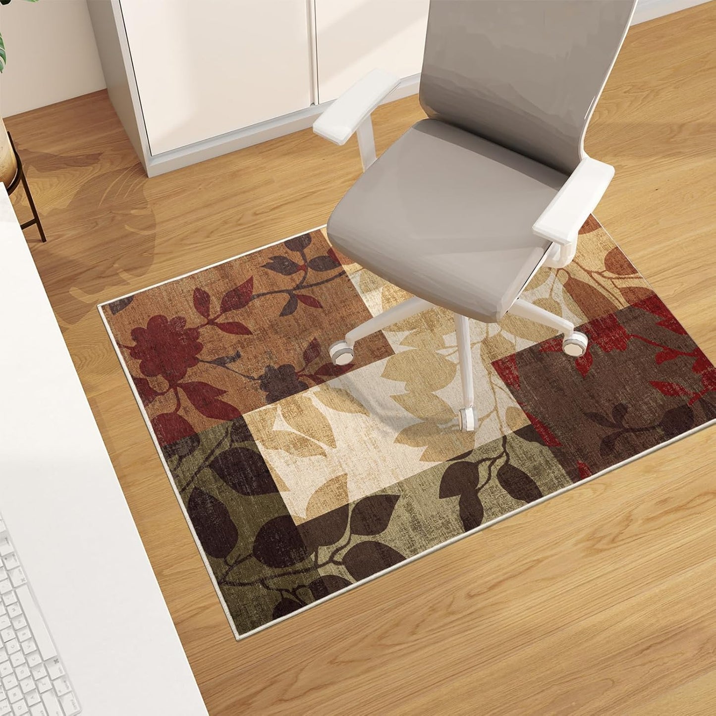 Office Chair Mat Red Leaf