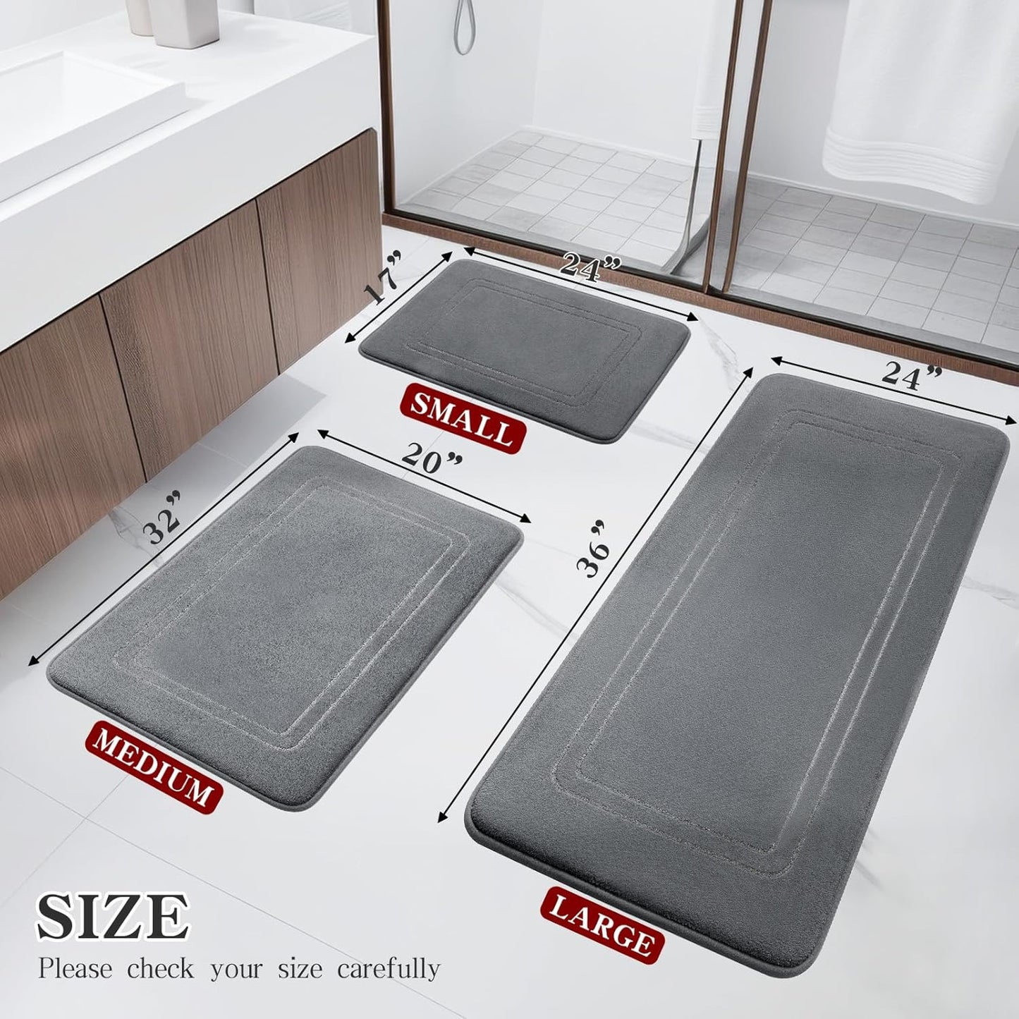 Memory Foam Bath Mat Rug