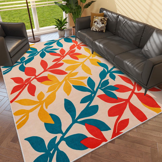 Floral Area Rugs Maple Leaf