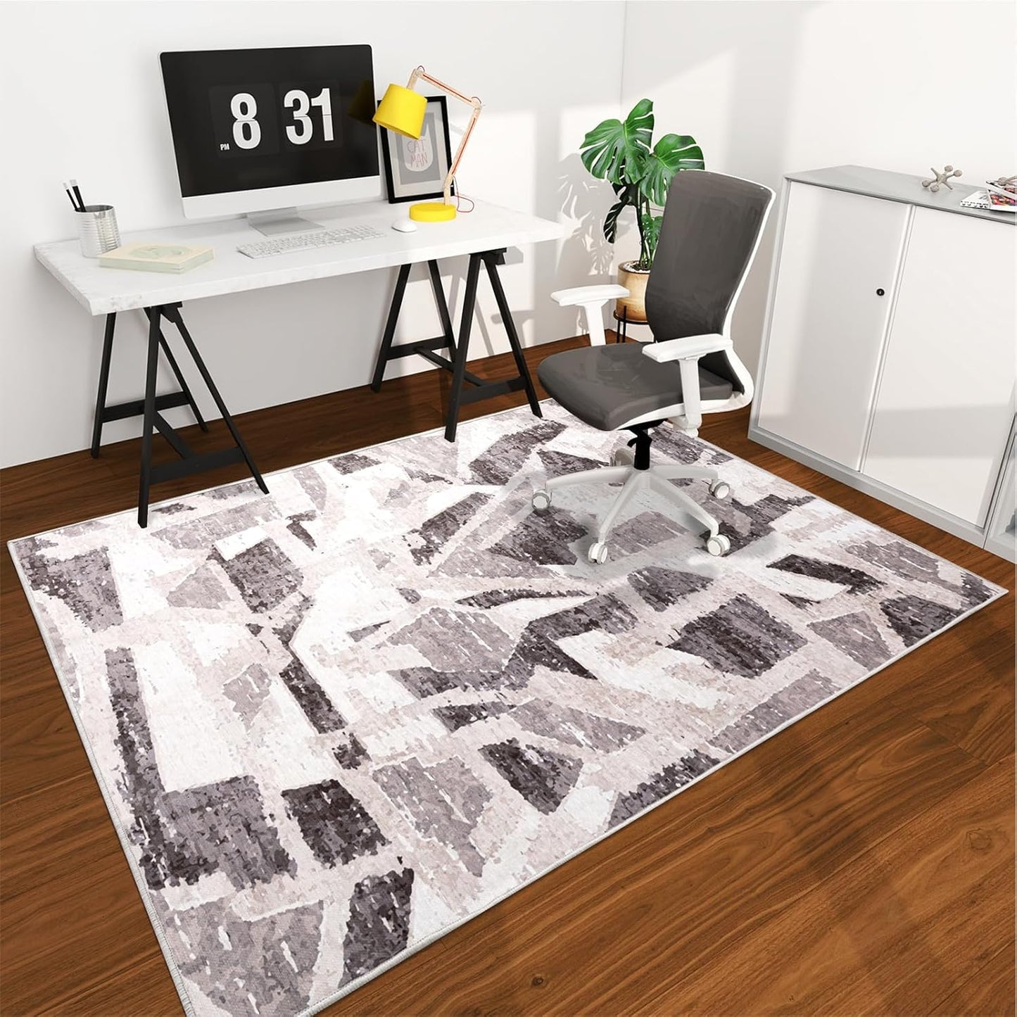 Office Chair Mat Grey Stone