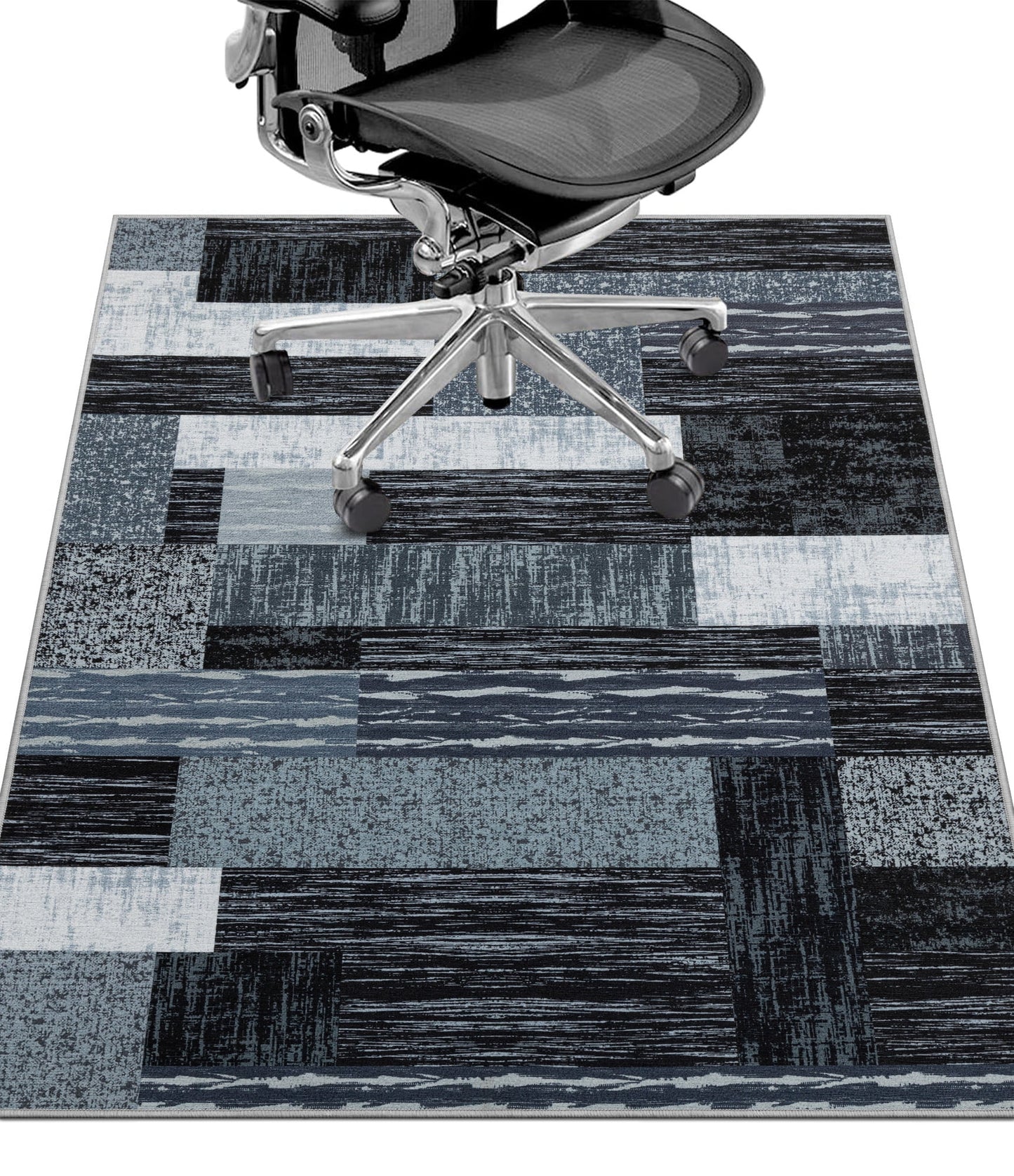 CHAKME Patchwork Chair Mat Hardwood Floor 36 x 48 Non Slip Washable Office Chair Mat Desk Chair Floor Protector