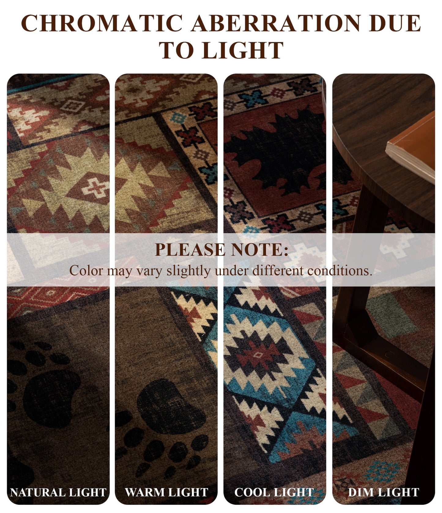 CHAKME 2'x8' Rustic Cabin Lodge Area Rug Machine Washable Non Slip Bear Deer Southwestern Pattern Low Pile Floor Mat Living Room Bedroom