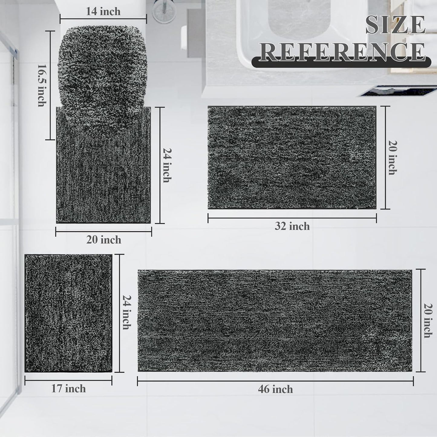 Microfiber Bathroom Rugs Sets