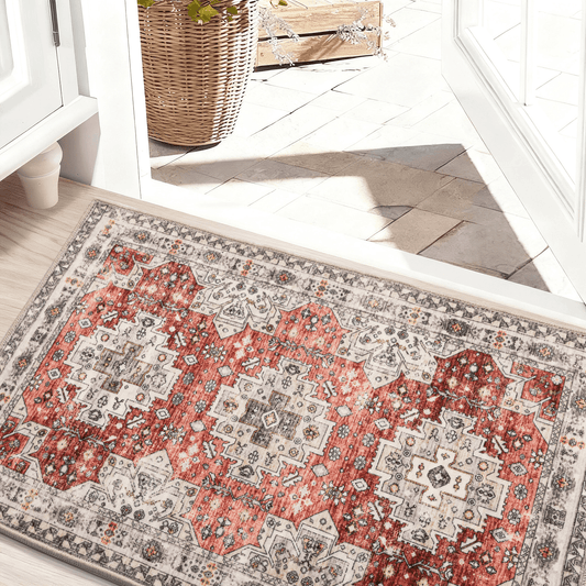 CHAKME 2'x3' Area Rugs Living Room Bedroom Ultra Thin Soft Washable Oriental Vintage Floral Carpet Distressed Rug Indoor Room Dorm Home Carpets Decor£¬Mul