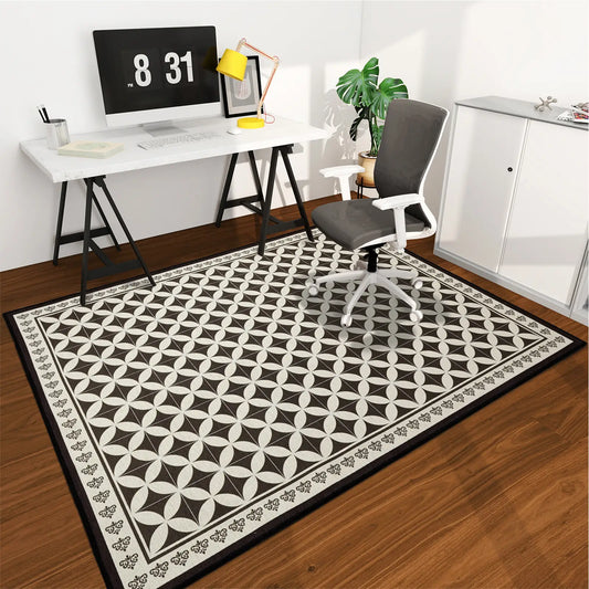 CHAKME 3'x4' Hardwood Floor Office Chair Mat Non Slip Washable Heavy Duty Desk Chair Floor Protector Low Pile Under Desk Rug Living Room Bedroom Home Office