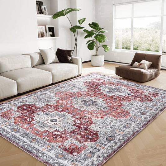 CHAKME 5'x7' Area Rugs Living Room Bedroom Ultra Thin Soft Washable Oriental Vintage Floral Carpet Distressed Rug Indoor Room Dorm Home Carpets Decor£¬Mul