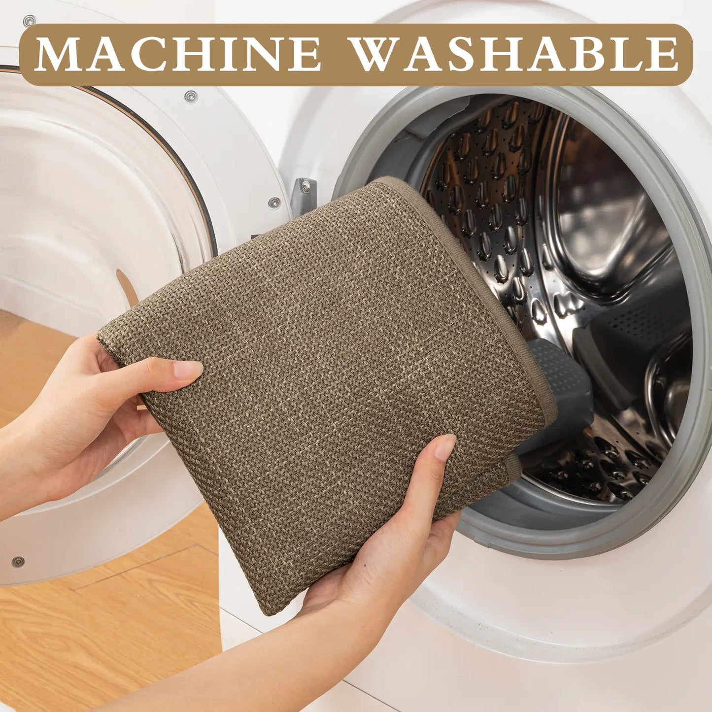 CHAKME 3 Piece Bathroom Mats Set Non Slip Washable Quick Dry Thin Absorbent U Shaped Toilet Rug Rubber Backing Shower Tub Floor Sink, 17inx24in+17inx32in+U Shape 17.5inx24in COFFEE