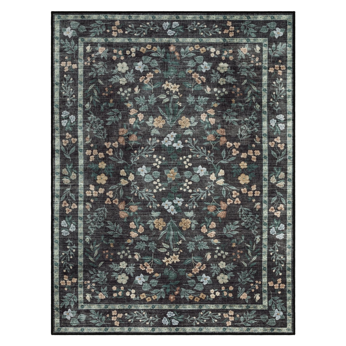 CHAKME 48in X 60in Dark Botanical Protective Flooring Office Chair Mat Hardwood Floor Tile Floor Heavy Duty Desk Chair Mat Carpet Anti Slip Office Floor Mat Rolling Chairs Low Pile Under Desk Rug